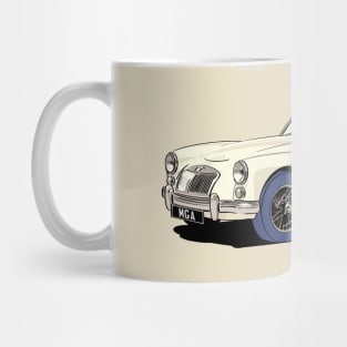 Classic MG MGA Roadster in white Mug